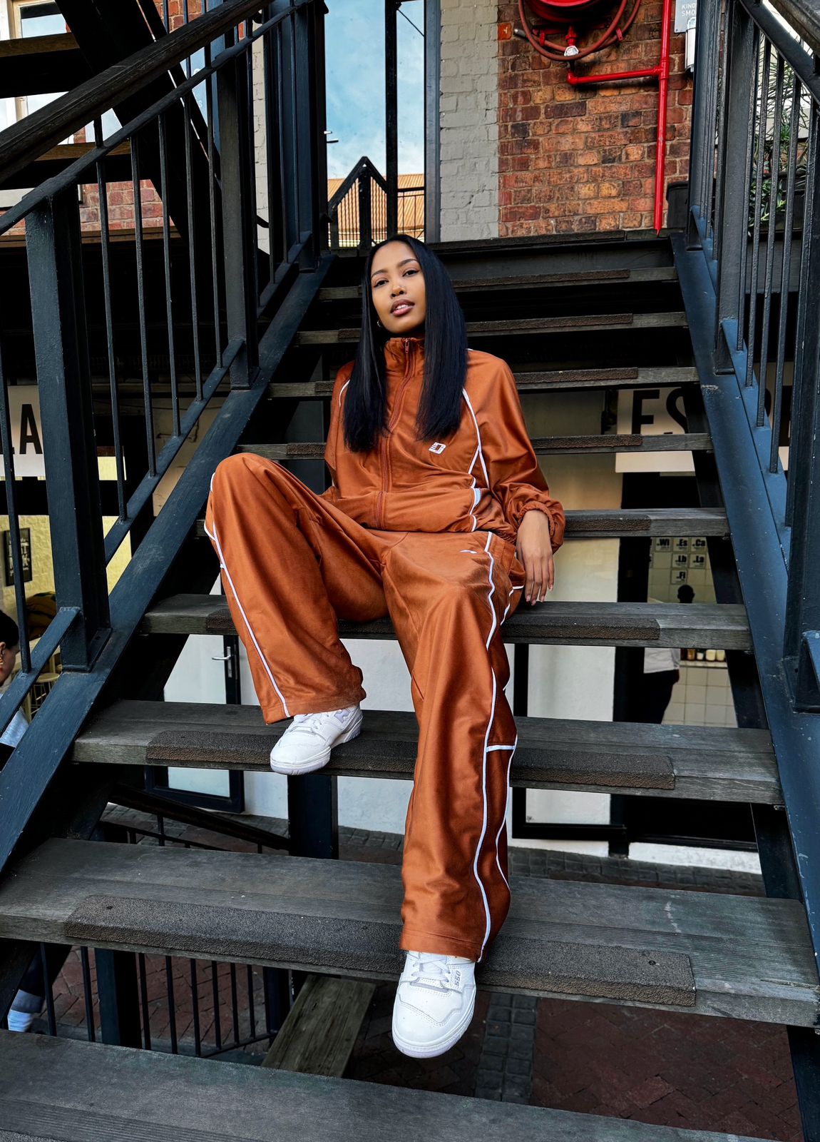 Tan Nostalgia 2.0 Velvet Tracksuit Pants (Unisex)