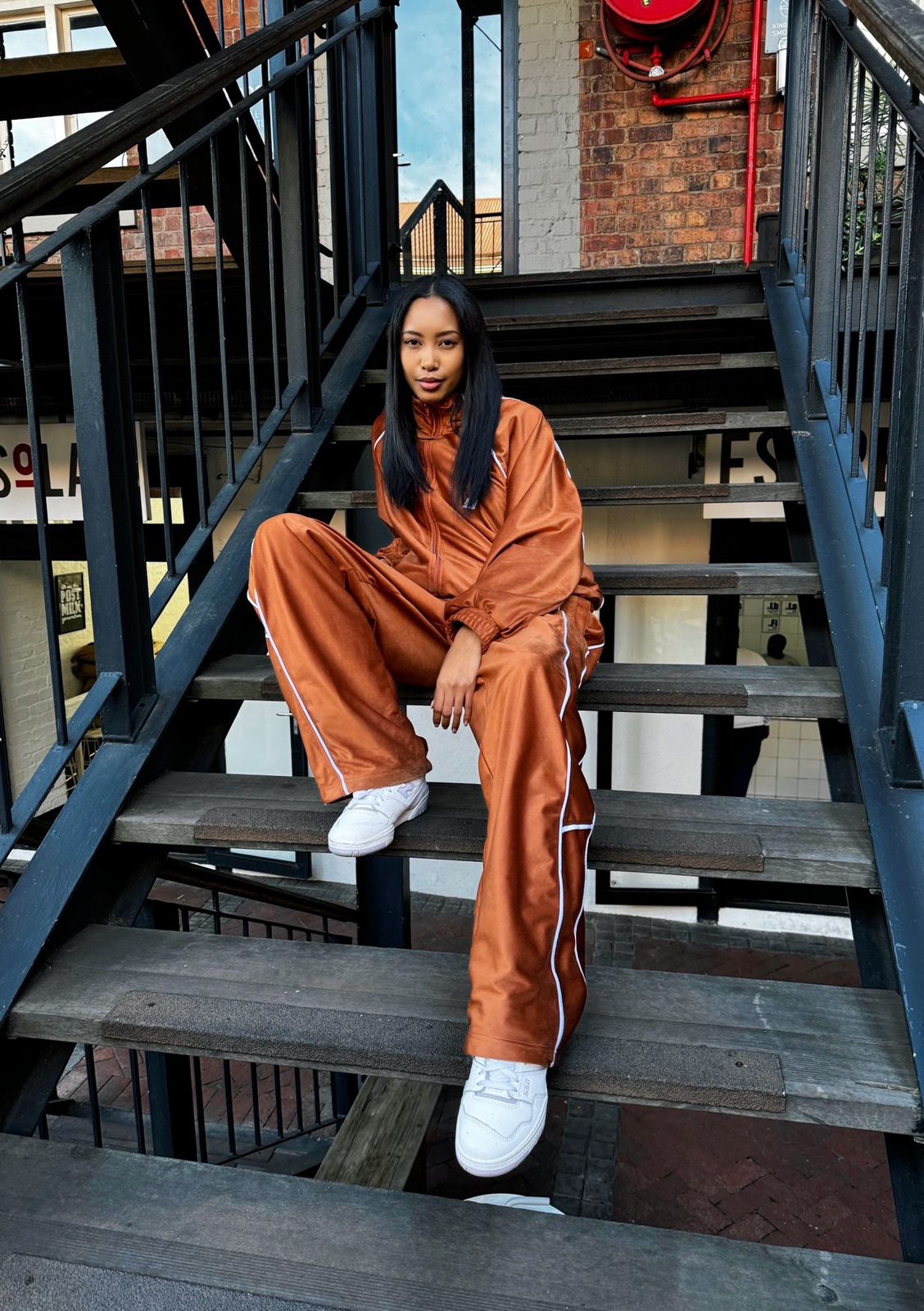 Tan Nostalgia 2.0 Velvet Tracksuit Pants (Unisex)