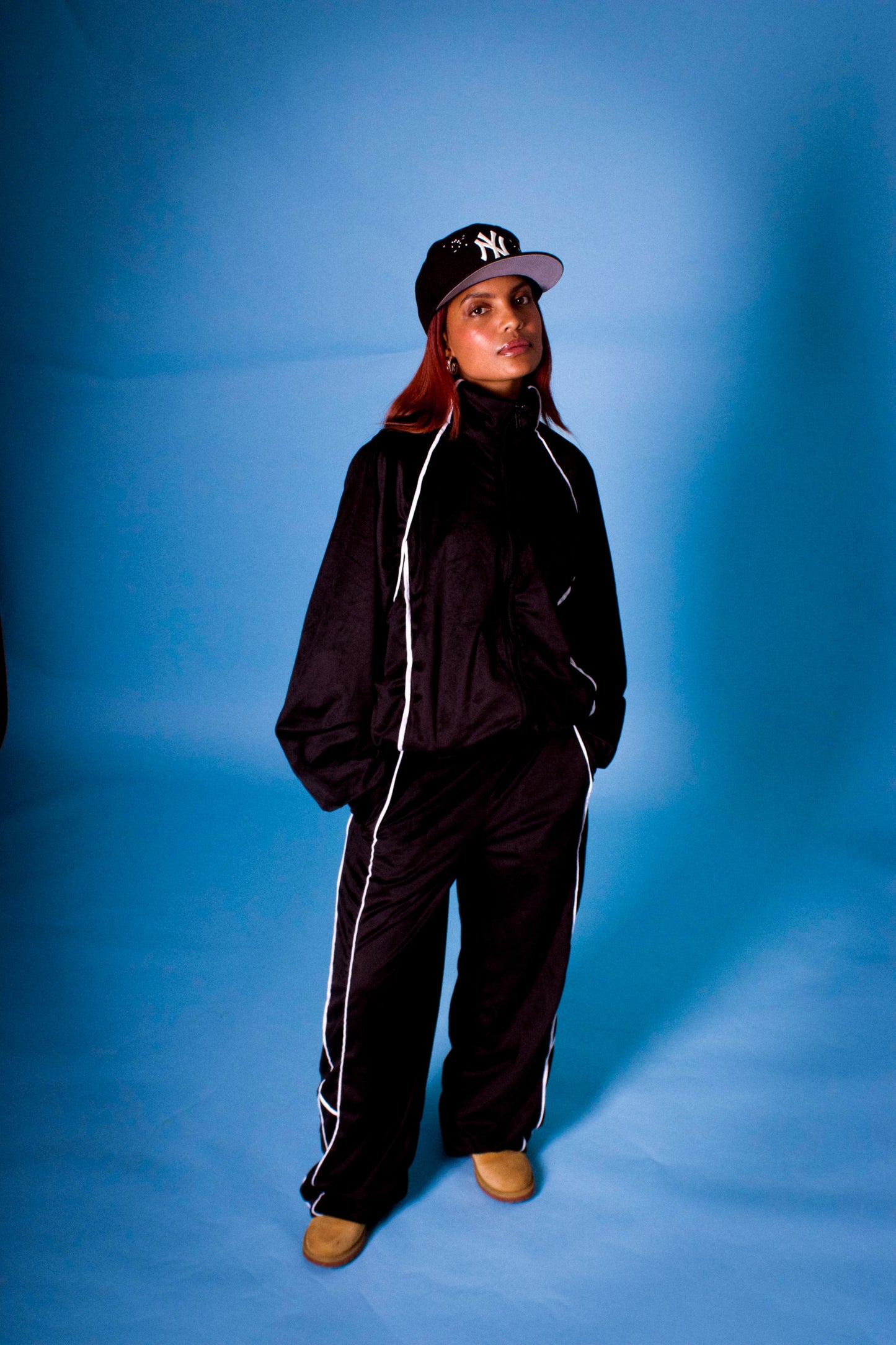Black Nostalgia 2.0 Velvet Tracksuit Jacket (Unisex)