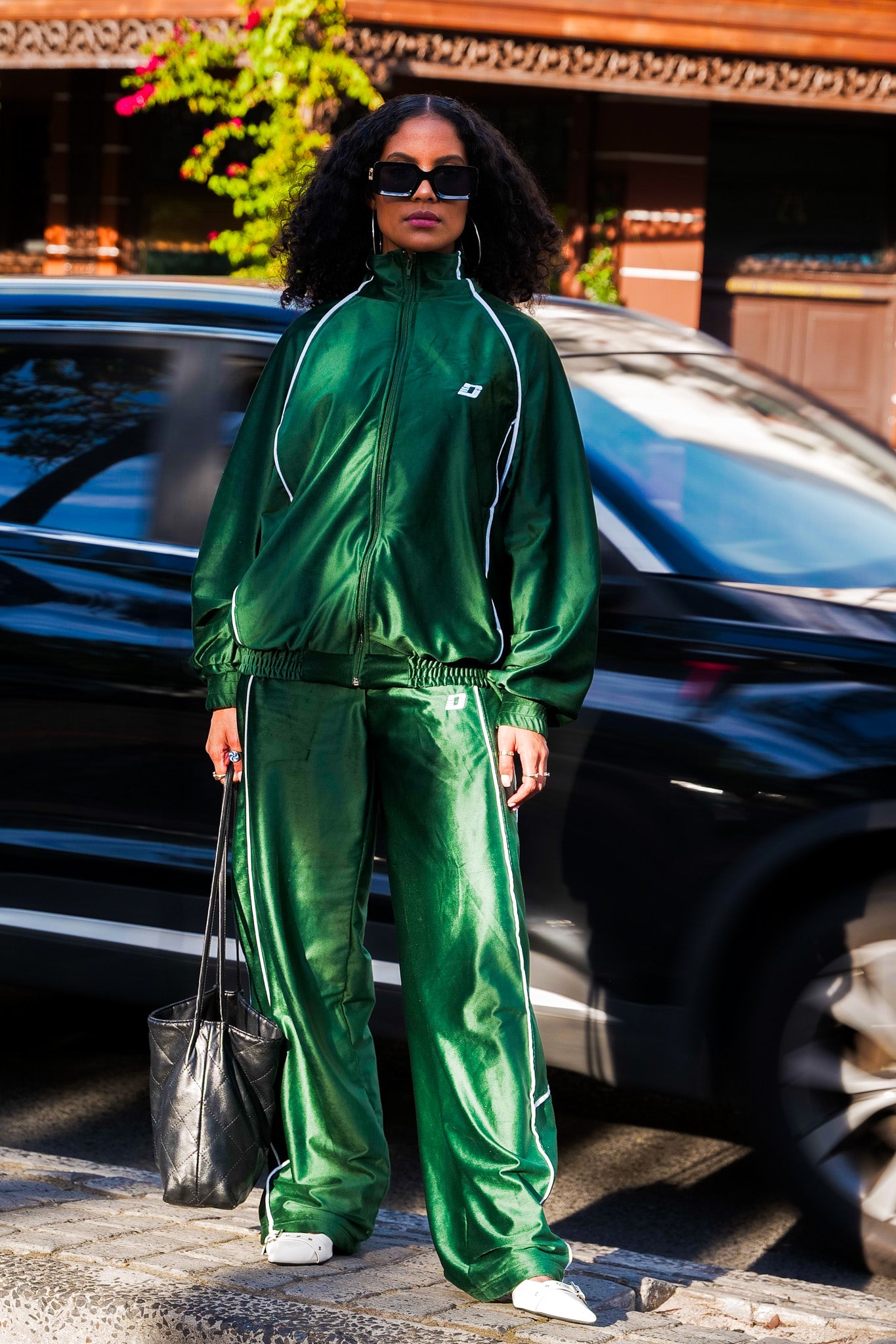 Emrald Green Nostalgia Velvet 2.0 Tracksuit Jacket